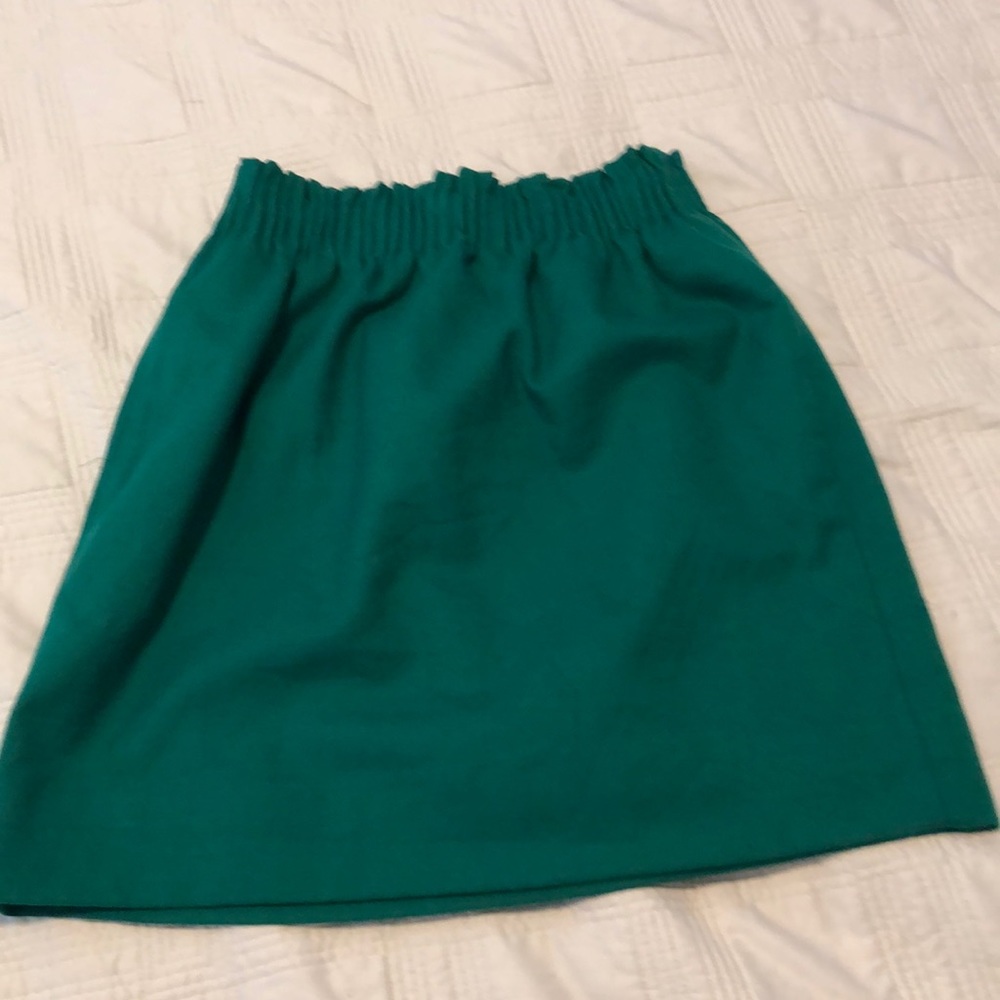 j crew green skirt